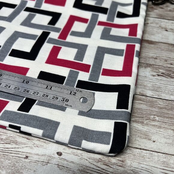 Geometric Large Tote Bag / Handmade Tapisho Design / Quality Canvas Double Strap - Picture 4 of 16